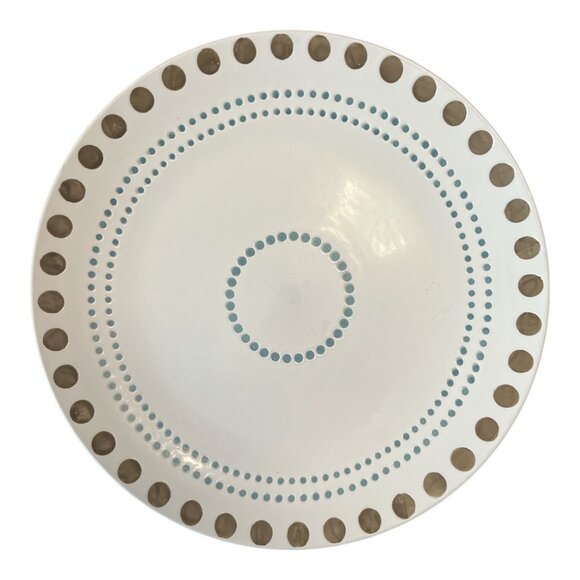 Rachael Ray Circles and Dots Dinner Plate – 10.75” – Handpainted – Microwave & D - Picture 1 of 2